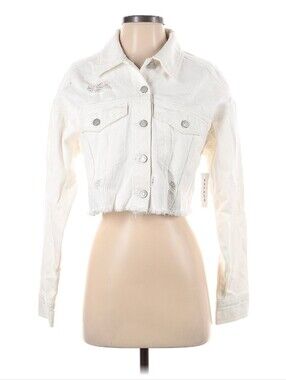 PacSun White Cropped Denim Jacket